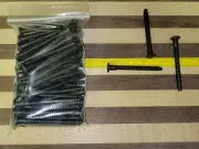 50 qty Heavy duty 7x70mm Black Hafele Confirmat assembly Screws 13mm head