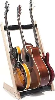 Ruach GR-3 Customisable 3 Way Multi Guitar Rack and Holder for Guitars and Cases - Birch
