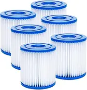 LBLVBNEWD 6 Pack Type H Pool Filter Cartridge Replacement Compatible with Intex 28601/28602 Pump for Intex 330 GPH Filter Pump for Above Ground Pools, Replace Type H, 29007E