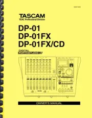 Tascam DP-01 DP-01FX Digital Portastudio OWNER'S MANUAL