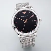 在飛比找樂天市場購物網優惠-ARMANI 米蘭先生降臨時尚優質腕錶-銀+玫瑰金-AR11