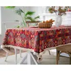 Bohemian Tablecloth Rectangle Dining Table Cloth Cover Party Christmas Decor