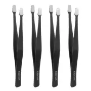 4Pcs Precision Tweezers Set ESD-34a Flat Anti-Static Craft Tweezers Kit