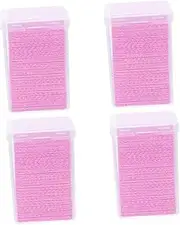 Housoutil 800pcs Lint-free Nail Towel Residue Remover Remover Pad Lash Extension Clean Wipes Clean Wipe Salon Nail Wipes Pure Cotton Pink Eyelash Cleaning Tablet