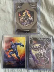 (3) 2023 2024 Fleer Flair Marvel Venom Cards Badge Flair Insert Flairium & Base