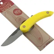 Svord Yellow Handle Peasant Pocket Folding Knife New Zealand SV136 Carbon Blade