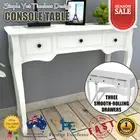 3 Drawers White Dressing Console Table Hallway Side Entry Wooden Bedroom Display