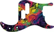 WD Custom Pickguard For Fender USA 5 String Precision Bass #GP01 Rainbow Pain...