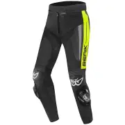 Kendo Black Neon Leather Motorcycle Pants