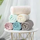 70*140cm Solid Color Towels Soft Home Cleaning Towel Cotton Waffle Bath Towel