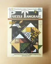 New - Safari Puzzle Tangram Blue Opal 110 Puzzle Pieces Makes 2 Tangram Puzzles