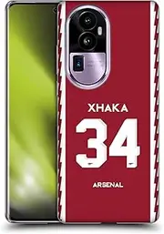Head Case Designs Officially Licensed Arsenal FC Granit Xhaka 2022/23 Players Home Kit Soft Gel Case Compatible with Oppo Reno10 Pro+