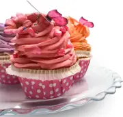 Glass Cake Platter Medium 10.2in Clear Serving Tray Display Server for Cupcakes