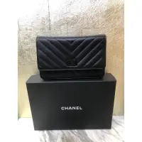 在飛比找蝦皮購物優惠-(已售出)Chanel-黑色山形紋So Black 2.55