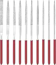 10 PCS Diamond Needle File Set Small Metal Riffler Files Miniature Files Tools 140mm for Glass Wood Stone Jewelry
