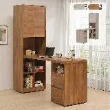 在飛比找遠傳friDay購物優惠-《Homelike》愛瑪L型書桌櫃組(二色) 辦公桌 書櫃 
