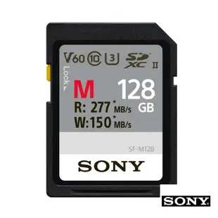 【SONY 索尼】SF-M128 SD記憶卡 128G 支援4K/2K 攝影 (公司貨)