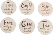 ORFOFE Wooden Cards Pcs Commemorative Monthly Growth Cards Sturdy Photo Backgrounds for Photos