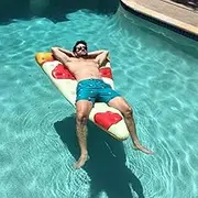 Swim Ring Airbeds Inflatable Pizza Water Floating Row Floating Bed Leisure Recliner Air Bed Inflatable Equipment Swimming LWX