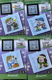 Stoney Creek Seasonal Snowmen 2020 set of 4 with bags and accessory kits