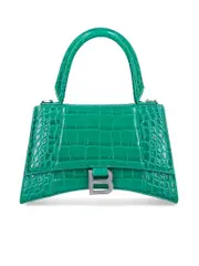 Balenciaga Hourglass Small Handbag in Crocodile Embossed