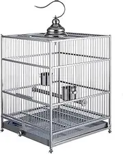 Bird Supplies Bird Travel Cage Large 304 Stainless Steel Bird Cage Parrot Cage Breeding Cage for Free Movement in a Large Space Bird Playground