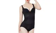 Ultra Firm Bust Enhancing Women's Body Shapewear Underwear Waist Reducer - Black