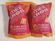 2 Packs Trader Joe's Mee Krob Thai Rice Noodle Snackers 3 oz Each Pack
