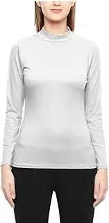 [Prime fashions] Ladies Turtle Neck Long Sleeved Stretch Plain Polo Top Womens Jumper