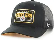 47 Pittsburgh Steelers Hardline Trucker RF Unisex Baseball Cap - Black, Black, One size