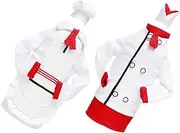 MERRYHAPY 2pcs Red Wine Bottle Sleeve Wine Decorative Cover Bottle Ornament Christmas Decor Elegant Wine Decor for Table Protects from Scratches Christmas Present Set