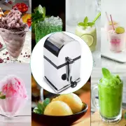 Stainless Steel Ice Crusher Shaver Machine Durable Crushed Ice Maker Easy Clean