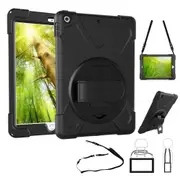 MCC Heavy Duty Hand Strap iPad 2 3 4 Apple Shockproof Tough Case Cover [Black]