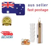 CAMPING SPICE KIT Portable Travel Spice Container Bag With 5 Clear Seasoning Jar