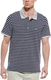 [Brooks Brothers] Mens Slim Fit Mesh Pique Contrast Collar Striped Polo Shirt,