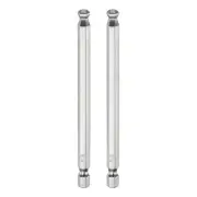 2pcs Ball End Hex Screwdriver Bit Set 6mm Magnetic 1/4" Hex Shank 4" Long