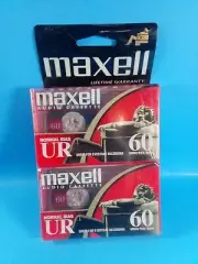 Maxell 109024 UR-60 2PK Normal Bias Cassettes 60 Minutes With Cases 2 Pack NEW