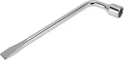 X AUTOHAUX 1 Pcs Universal Socket Wrench 310x90mm Spanner Socket Remover Hexagon Silver Tone Carbon Steel 23mm for Car Motorcycle Dirtbike l Shaped Wrench Sleeve