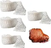 Meat Netting Tube, 4 Rolls Food Grade Elastic Meat Packaging Net, Beef Netting Roll, Smoked Meat Poultry Ham Netting, 1m+2m Meat Butcher Twine Net for Sausage Making