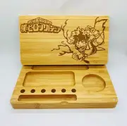 My hero deku laser engraved magnet back flip style rolling tray Christmas gift