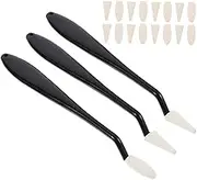 1 Set Knife Cleaning Set Art Erasers Pastels Holder Body Applicator Damp Foundation Brush for Liquid Makeup Pen Puff Grout Makeup Brush Applicator Eyeliner Palette Wet Sponge Black