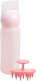 SAFIGLE 2Sets Hair Dye Applicator Bottles with Root Comb Graduated Scale Easy Squeeze Hair Coloring Oiling Bottles for Home Use for Hair Care and Styling