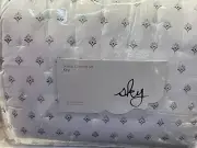 SKY SCALLOPED REVERSIBLE KING COVERLET BLANKET QUILT SHAMS 3PC SET WHITE GRAY