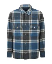 Alanui Checkered Button-Up Shirt Blue