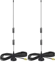 [Bingfu] Dual Band VHF UHF 136-174MHz 400-470MHz Ham Radio Antenna (2 Pack) Handheld Two Way Radio Magnetic Base SMA Female Antenna for Kenwood Wouxun BaoFeng BF-F8HP UV-5R UV-82 BF-888S Walkie Talkie