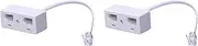 ISTOVO 2X RJ11 Plug to Dual UK BT Telephone Socket Convertor