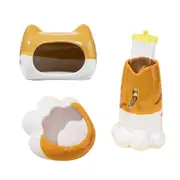 Hamster Porcelain Nest Escape House Tiger Head Bowl Claw Water Bottle Set