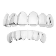 ICED OUT Grillz - silver - * one size fits all *-SET