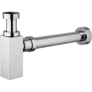 MIXX Chrome Square Brass Bottle Trap