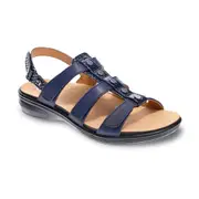 Revere Toledo Backstrap Sandal - Navy Snake/Blue